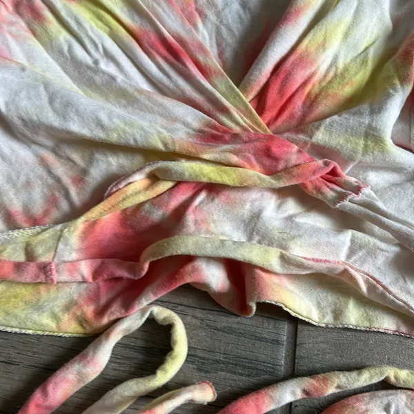 Tie dye wrap top Yellow - Image 2