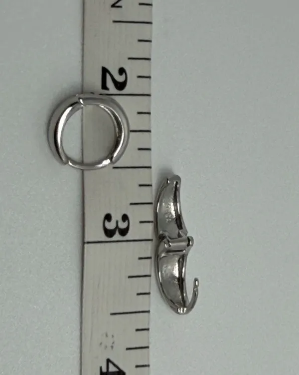 Silver color Stainless Steel Hoops Earrings - Image 4