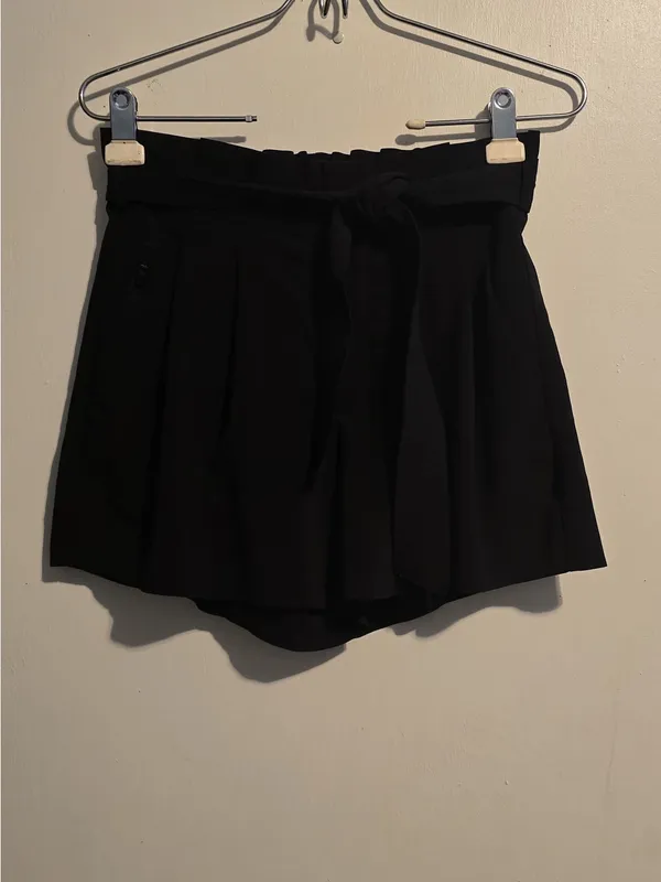 Athleta Black High-Waist Paperbag Tie Shorts - Image 2
