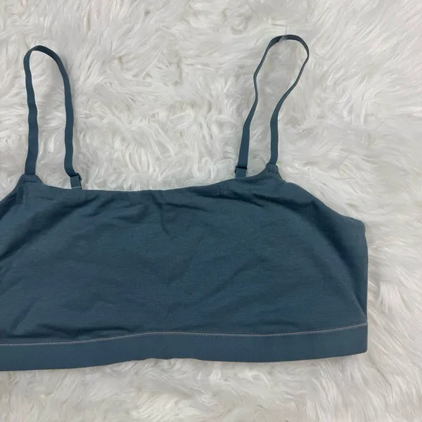Skims Cotton Jersey Scoop Bralette Kyanite Size 3X - Image 4