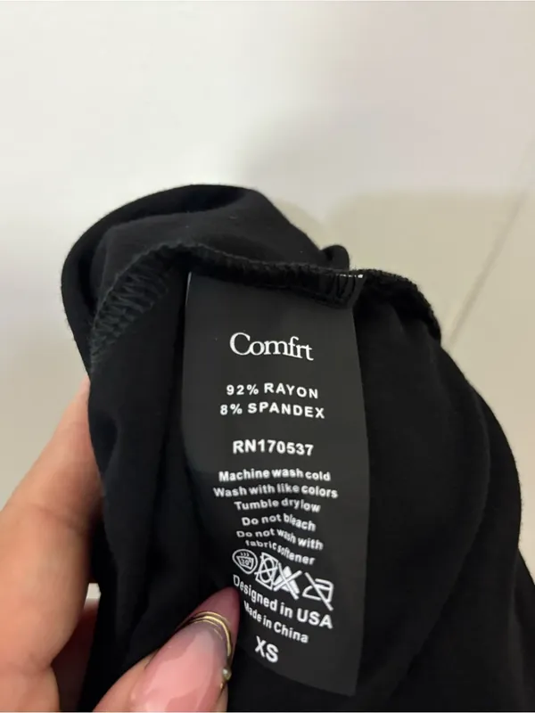 Comfrt Cloud Lounge Long Sleeve Tee Black Size XS Soft Stretch Athleisure - Image 13