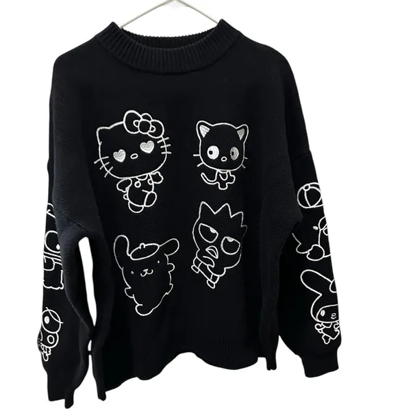 Hello Kitty and Friends x Forever 21 Collab Black Character Sweater size Medium - Image 13