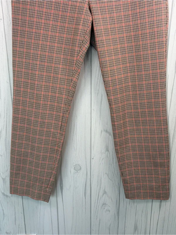 BANANA REPUBLIC Sloan Mid-Rise Skinny‎ Fit Ankle Pant, Camel Glen Plaid Check, 8 - Image 6