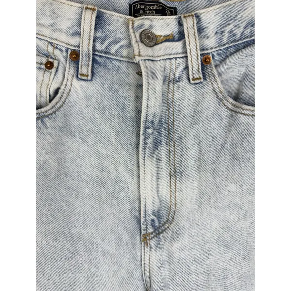 Abercrombie & Fitch Ultra High Rise Crop Wide Leg Jeans Women’s 0R/25 Frayed Hem - Image 4