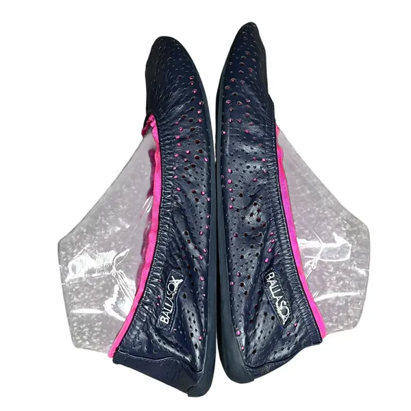 Ballasox Portable Ballet Flats Womens 8 Navy Blue Soft‎ Leather Foldable Shoes - Image 10