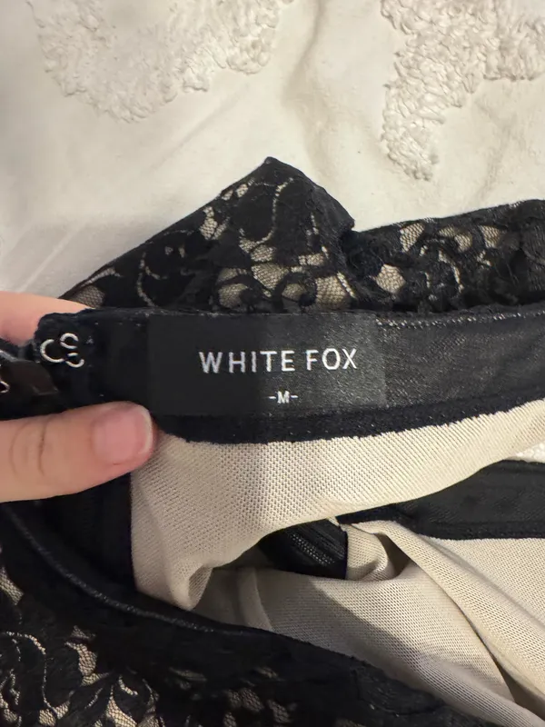White Fox Boutique Dress Mini Black Lace - Image 3