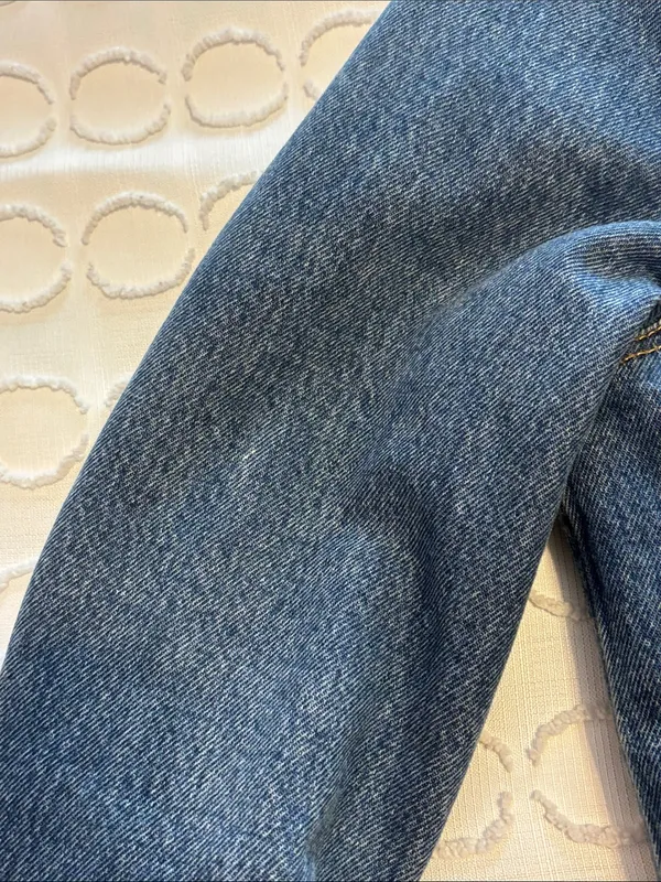 Levi's Sherpa Trucker Denim Jacket Blue Size Small - Image 7