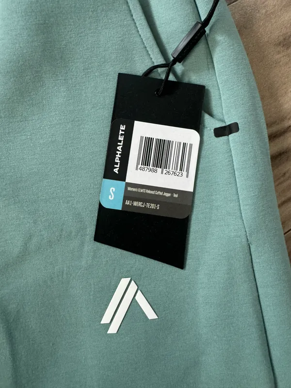 Alphalete WOMEN'S ELMTS RELAXED CUFFED JOGGER - Teal , Size Small - Image 6