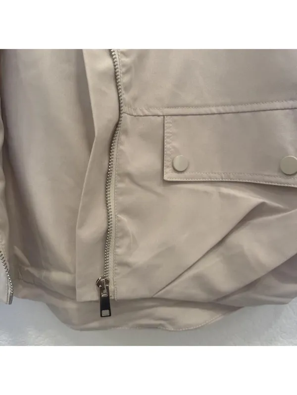 Beige Zip Vest Tan Size XS - Image 6