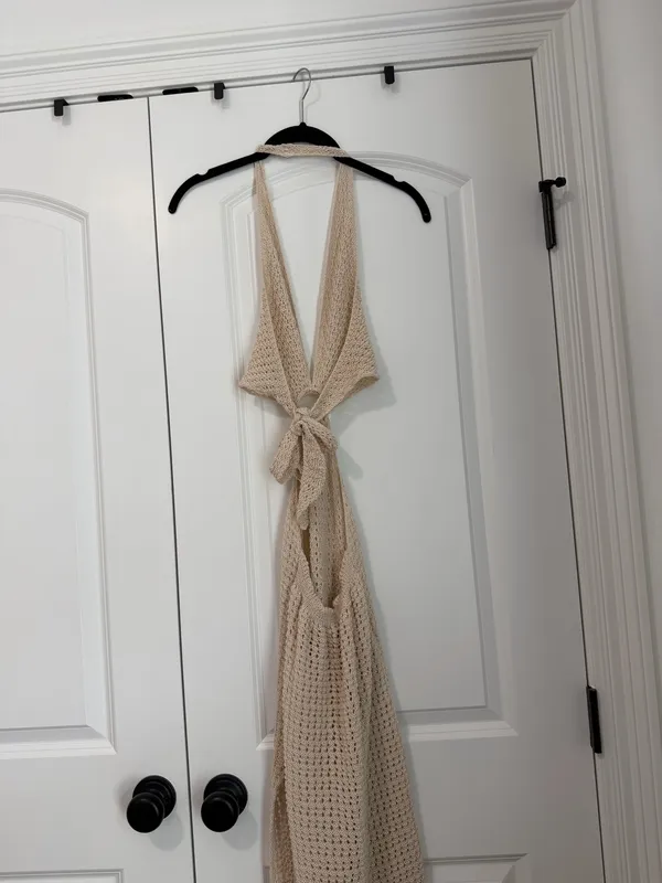 Tan knit swim cover up - Image 5