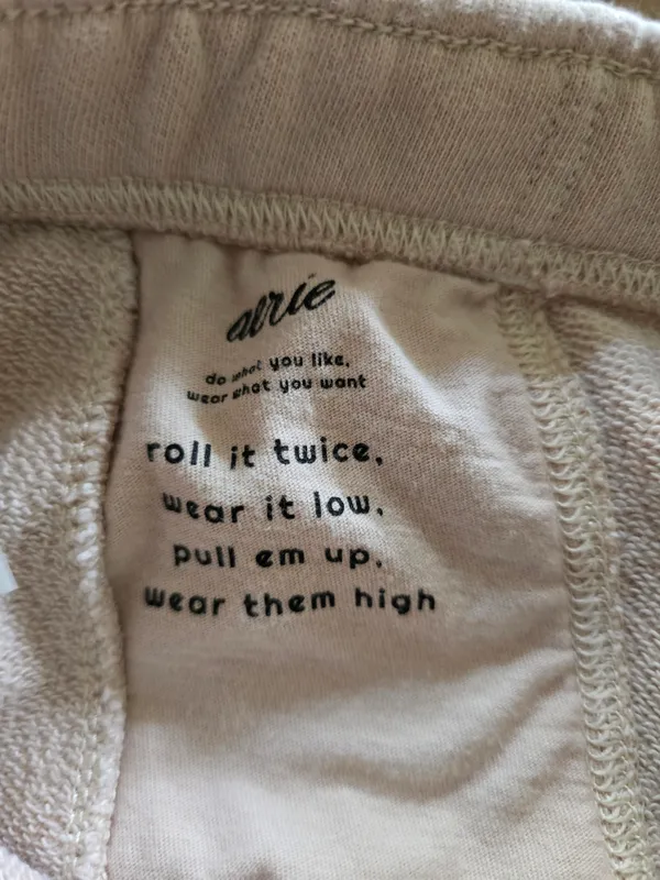 aerie Neutral Beige Pull-On Straight Leg Pants (B) Xs - Image 3