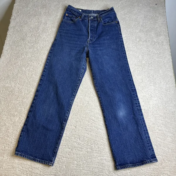 Women's Levi's 26x27 Premium Wide Leg Big E Button Fly‎ Jeans - Image 3