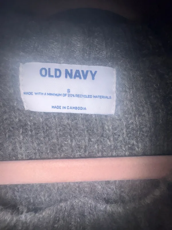 Old Navy Grey Oversized Knitted Sweater  - Image 2