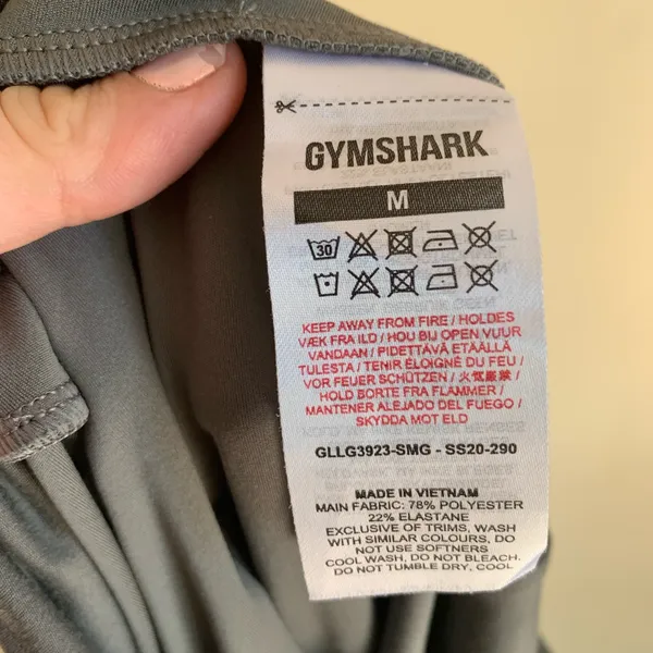 Gymshark Charcoal Leggings Pants Bottoms Women Size Medium Athletic Wear - Image 3