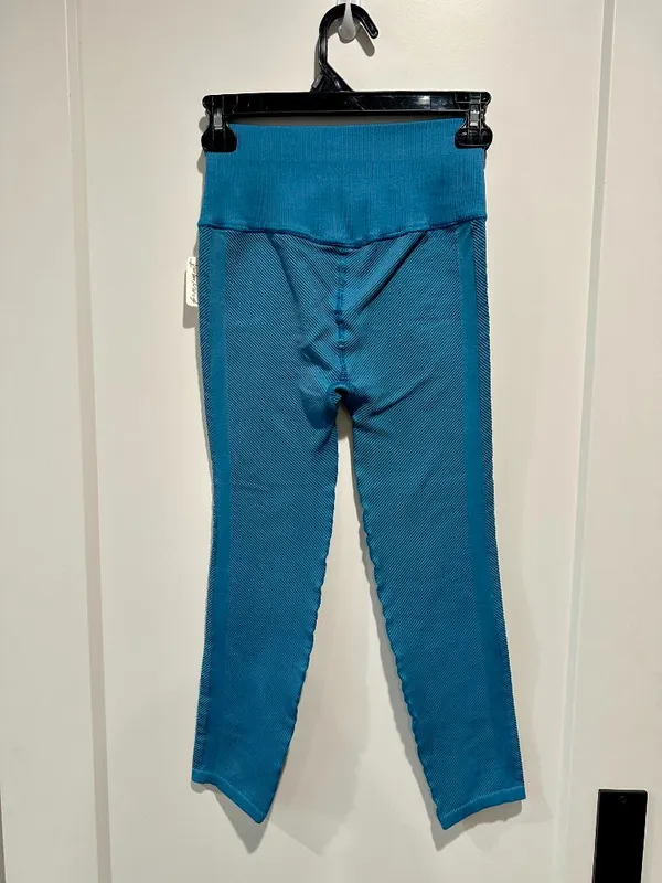 NWT FP Movement Free Throw Ribbed Leggings Blue S Flaw - Image 3