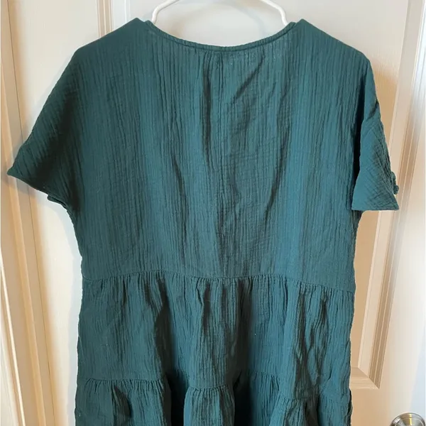 Madewell Teal V- Neck Mini Dress- NWT - Image 3