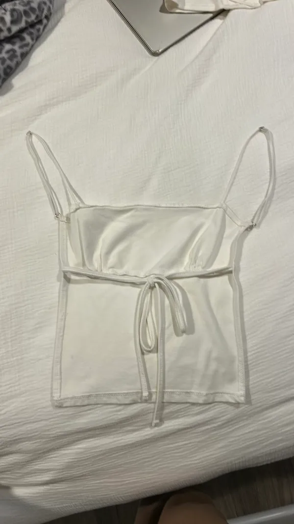 Edikted White Backless Top Crop - Image 2