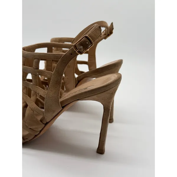 Manolo Blahnik Strappy‎ Heel Sandals Women 6 Y2K Cage Slingback Stiletto Heel - Image 8