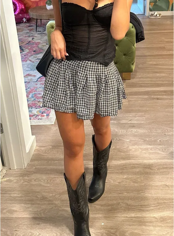Boutique Gingham Skirt - Image 2