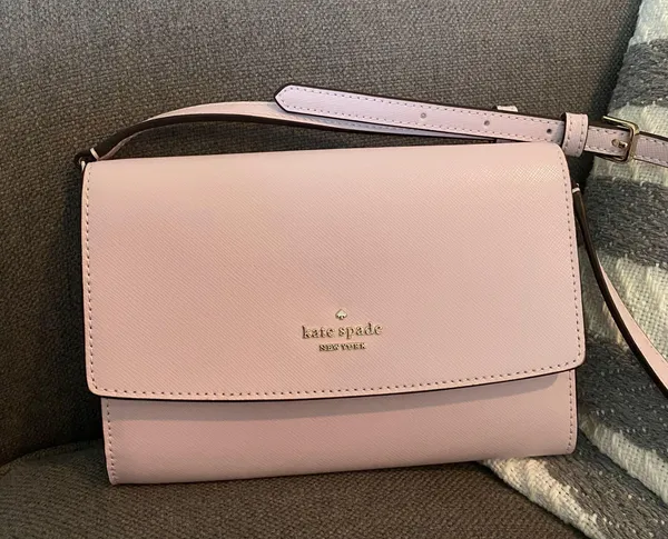 New York Perry Leather Crossbody Bag Pale Amethyst - Image 5