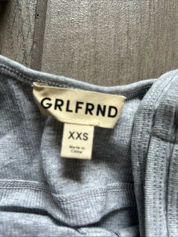 GRLFRND Gray Sleeveless Button-Front Romper Bodysuit - Image 2