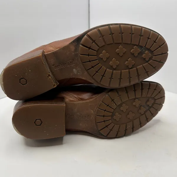 Timberland Sutherlin Bay Brown Leather Slouch Ankle Boots Womens 9 Side Zip - Image 8