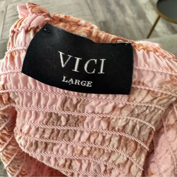 Vici‎ dolls pink and orange dress Large - Image 5