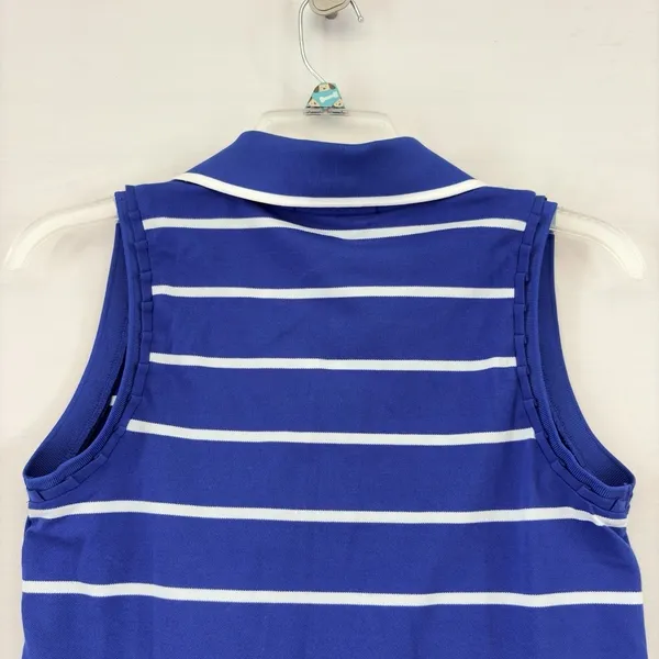 Polo Golf Ralph Lauren Womens Sleeveless Blue/White Strip‎ Shirt Small NwT - Image 6