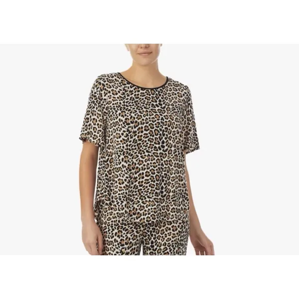 Kate‎ Spade Top Women XS Extra Small Short Sleeve Animal Print Pajama Knit Shirt - Image 2