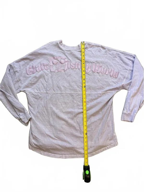 Disney Walt Disney World Spirit Jersey Large Lavender Glitter Puff Oversized - Image 4
