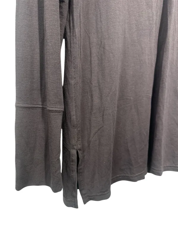 Aerie Offline Charcoal Jersey Stretch Lounge Long Sleeve Top - Image 4