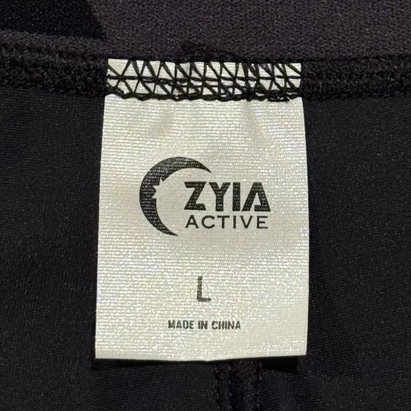 NEW Zyia Shorts Banded Hustle Athleisure Lounge Metallic Black Marble Size Large - Image 2