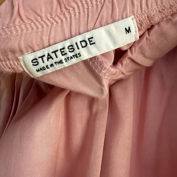 Stateside Wide Leg Lounge‎ Pants Elastic Waist Pockets Pink Size M - Image 5