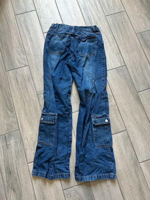 Cider Dark Blue Cargo Jeans - Image 4