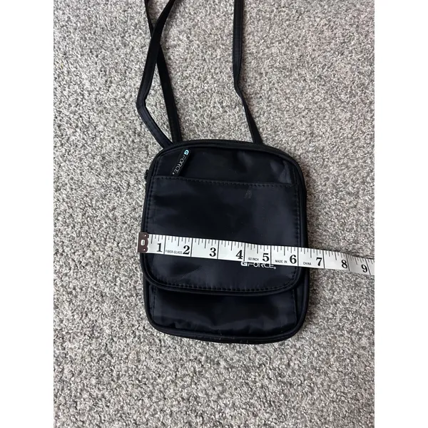 G-Force Black Nylon Crossbody Travel Bag Small Utility Pouch with ID‎ Window - Image 3