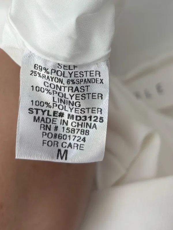 Mable Anthropologie White Satin Midi Asymmetrical Dress Bridal Shower Wedding - Image 12