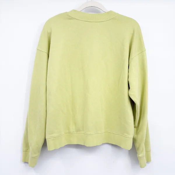 Vuori Womens Sedona Crewneck Lime Green Athleisure Lounge Sweatshirt Size M - Image 6