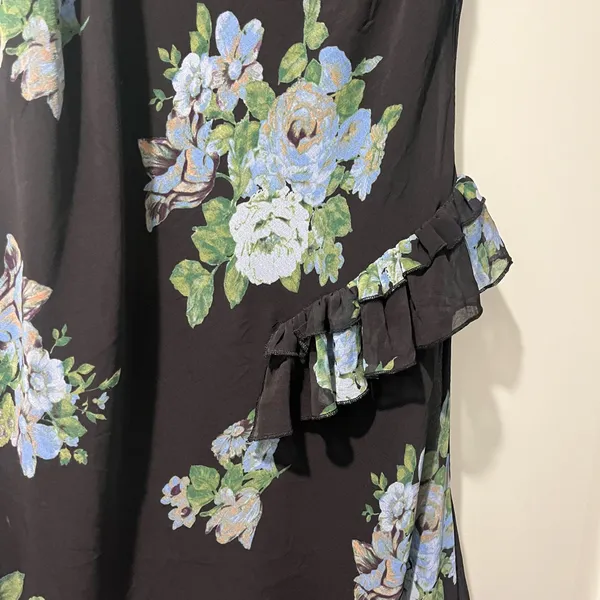 Free People x REVOLVE Alma Ruffle Midi Dress in Dark Combo - Image 3