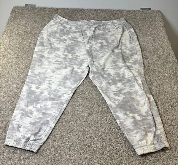 Athleta Farallon Printed Jogger Lightweight Activewear Pants Gray White Size 26W - Image 2