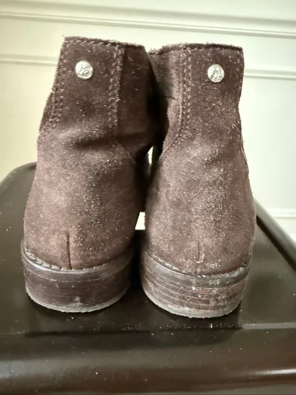 Sam Edelman Bleecker Brown Suede Leather Ankle Boots Booties 9 - Image 4