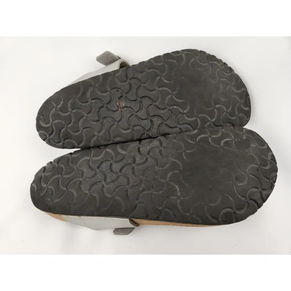 Birkenstock Gizeh‎ Womens Silver Leather Slide Sandals, Size US 10 EU 41 - Image 9
