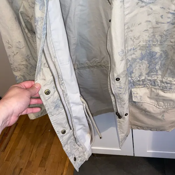 Vintage Chaps Light Blue Tan Floral Rose Utility Chore Coat Boho Western Spring - Image 10