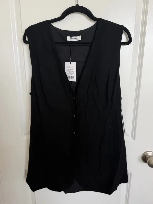 NWT Showpo OLIVIA TOP Longline Linen V Neck Back Tie Vest Top 14 - Image 2