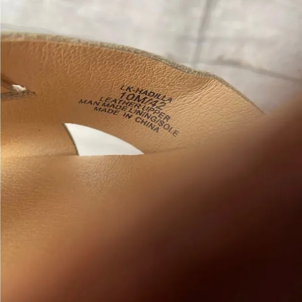 Lucky Brand Hadilla Women’s Tan Leather Platform Sandal With Studs Size 10M - Image 6