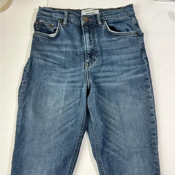 Reformation High & Skinny Jeans Havana Wash High Rise Blue‎ Denim Size 24 - Image 12