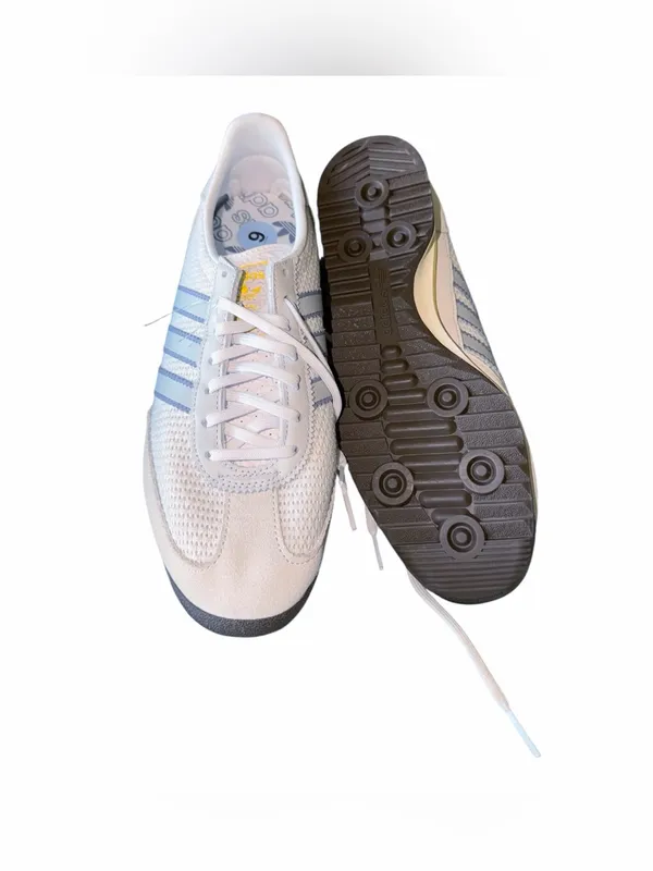 NWT Adidas Wmns SL72 OG Retro Sneaker White Grey Silver Lace Up SZ-9 - Image 4