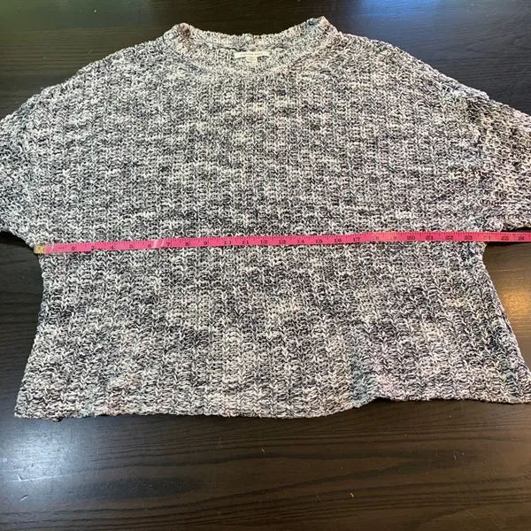 American Eagle Knit Sweater Womens‎ Large L Gray White Oversized Loose Fit - Image 7