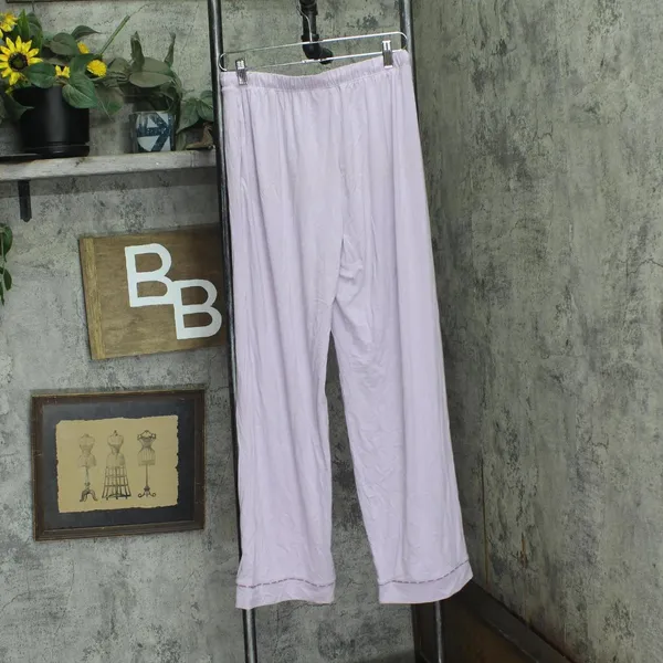 State Of Day Womens Fluid Knit Pajamas Pants 100200401MS Frost Bite Purple XS - Image 2