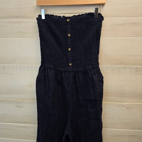 {LT} Abercrombie & Fitch Navy Strapless Pant Romper - Image 2