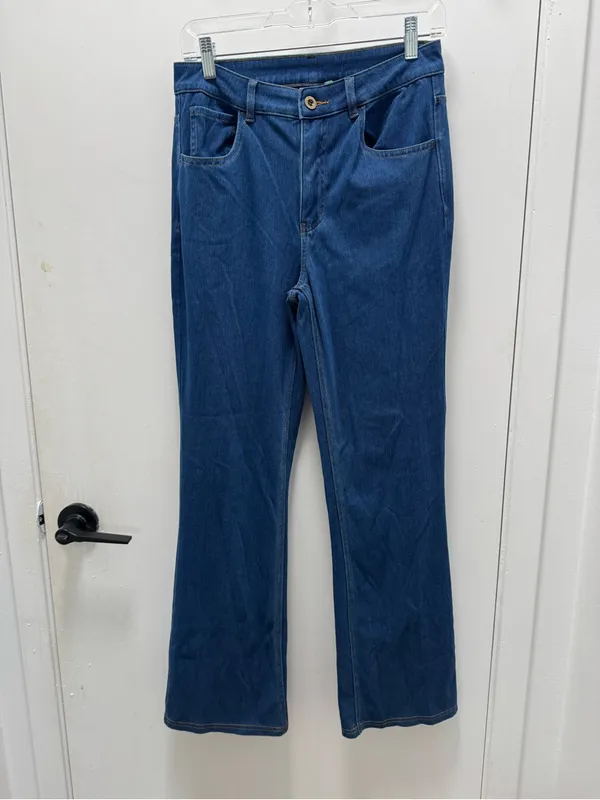 HALARA Flex Denim Mid Rise Pockets Casual Bootcut Flare Jeans Medium Regular - Image 3